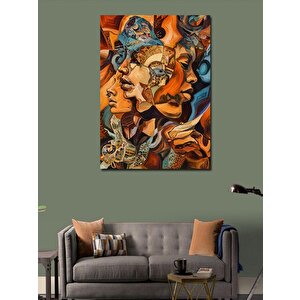 Kanvas Tablo Kadın Yüzü Çizimleri 50x70 cm