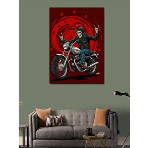 Kanvas Tablo Motosikletli Asi 70x100 cm
