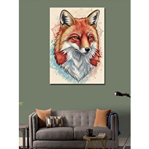 Kanvas Tablo Detaylı Tilki Portresi 70x100 cm