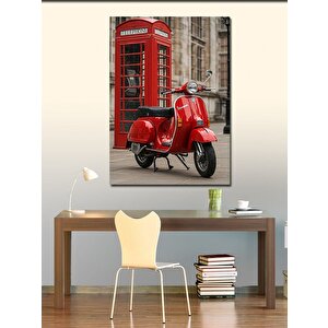 Kanvas Tablo Kırmızı Telefon Kulübesi 100x140 cm