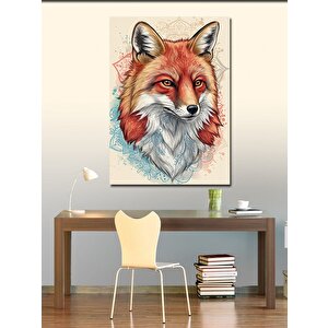 Kanvas Tablo Detaylı Tilki Portresi 50x70 cm