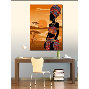 Kanvas Tablo Afrika Kadın Figürü 100x140 cm