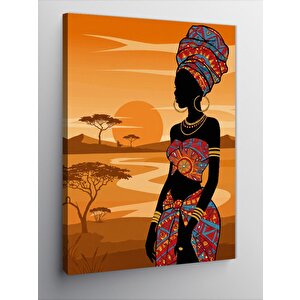 Kanvas Tablo Afrika Kadın Figürü 50x70 cm