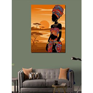 Kanvas Tablo Afrika Kadın Figürü 50x70 cm