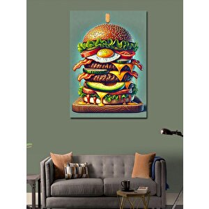Kanvas Tablo Dev Burger 70x100 cm