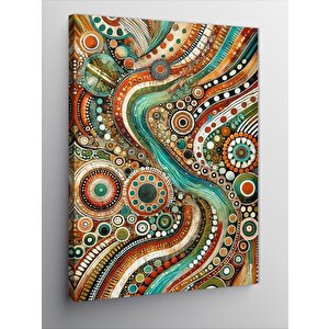 Kanvas Tablo Renkli Spiral Desenler 70x100 cm