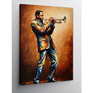 Kanvas Tablo Trompet Çalan Müzisyen 50x70 cm