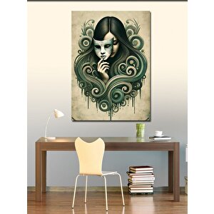 Kanvas Tablo Gotik Kadın Portresi 100x140 cm