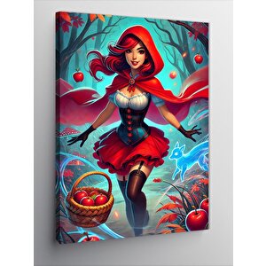 Kanvas Tablo Kırmızı Başlıklı Kız 70x100 cm