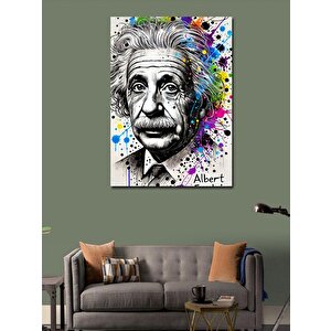 Kanvas Tablo Albert Einstein Portresi 100x140 cm
