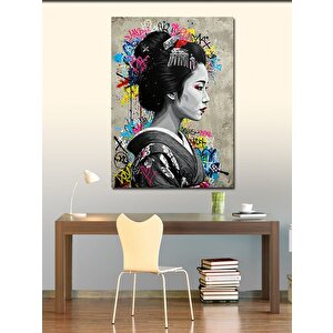 Kanvas Tablo Japon Geisha Portresi 100x140 cm