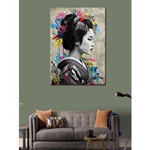 Kanvas Tablo Japon Geisha Portresi 100x140 cm