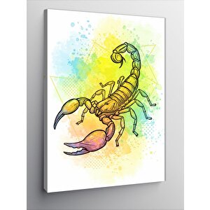 Kanvas Tablo Suluboya Akrep Tasarımı 100x140 cm