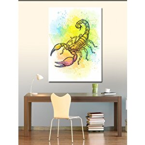 Kanvas Tablo Suluboya Akrep Tasarımı 100x140 cm