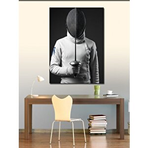 Kanvas Tablo Eskrim Sporcusu Minimalist Tasarım 100x140 cm