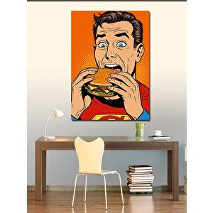 Kanvas Tablo Çizgi Roman Ve Burger 50x70 cm