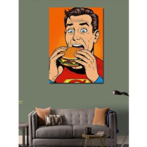 Kanvas Tablo Çizgi Roman Ve Burger 50x70 cm