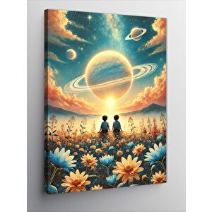 Kanvas Tablo Büyülü Gezegen Manzarası 50x70 cm