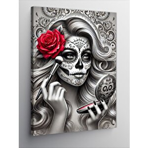 Kanvas Tablo La Catrina Kadın Portresi 70x100 cm