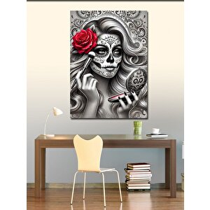 Kanvas Tablo La Catrina Kadın Portresi 70x100 cm