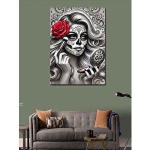 Kanvas Tablo La Catrina Kadın Portresi 70x100 cm