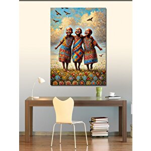 Kanvas Tablo Mutlu Afrikalı Çocuklar 50x70 cm
