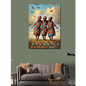 Kanvas Tablo Mutlu Afrikalı Çocuklar 50x70 cm