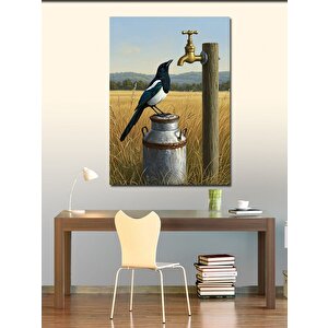 Kanvas Tablo Musluk Ve Kırlangıç Çizimi 50x70 cm