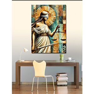 Kanvas Tablo Adalet Kadını Deseni 100x140 cm