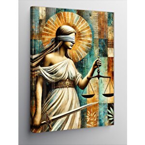 Kanvas Tablo Adalet Kadını Deseni 70x100 cm