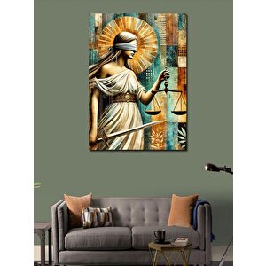 Kanvas Tablo Adalet Kadını Deseni 70x100 cm