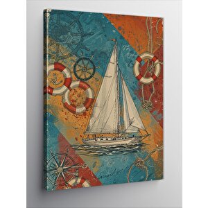 Kanvas Tablo Eski Zamanlardan Yelkenli 100x140 cm
