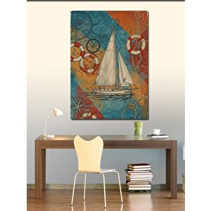 Kanvas Tablo Eski Zamanlardan Yelkenli 100x140 cm
