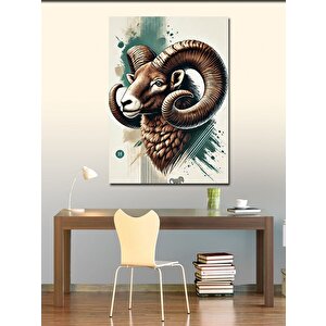 Kanvas Tablo Detaylı Koç Figürü 50x70 cm