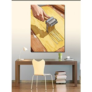 Kanvas Tablo Makarna Hazırlama Sanatı 50x70 cm