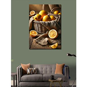 Kanvas Tablo Limon Sepeti 100x140 cm