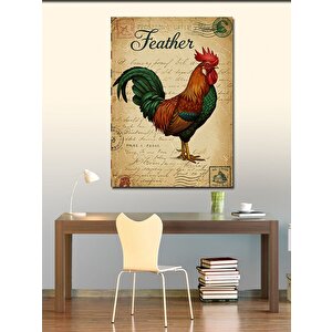 Kanvas Tablo Tavuk Ve Tüy Temalı Poster 70x100 cm