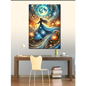 Kanvas Tablo Gök Ve Yıldız Kadını 100x140 cm