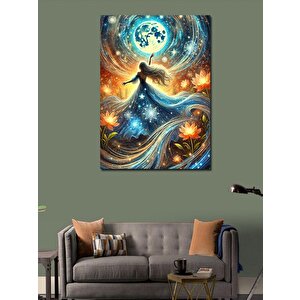 Kanvas Tablo Gök Ve Yıldız Kadını 100x140 cm