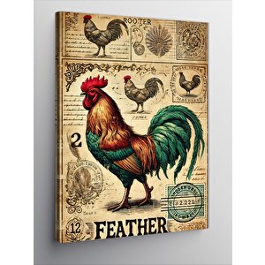 Kanvas Tablo Tavuk Ve Horoz Posteri 100x140 cm