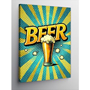 Kanvas Tablo "beer" Yazılı Retro Afiş 50x70 cm