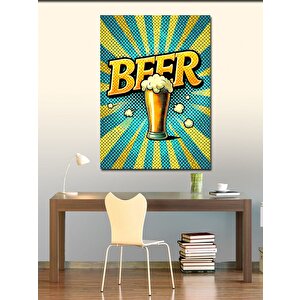 Kanvas Tablo "beer" Yazılı Retro Afiş 50x70 cm