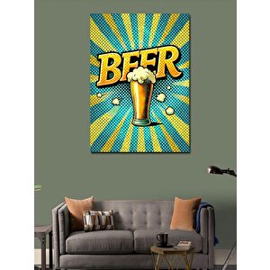 Kanvas Tablo "beer" Yazılı Retro Afiş 50x70 cm