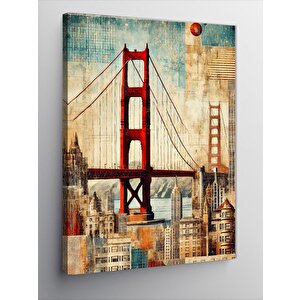 Kanvas Tablo Golden Gate Köprüsü 50x70 cm