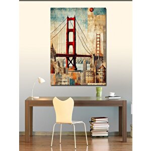 Kanvas Tablo Golden Gate Köprüsü 50x70 cm
