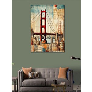 Kanvas Tablo Golden Gate Köprüsü 50x70 cm