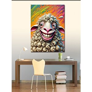 Kanvas Tablo Sevimli Koyun Figürü 70x100 cm