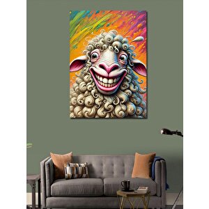 Kanvas Tablo Sevimli Koyun Figürü 70x100 cm