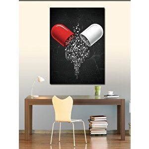 Kanvas Tablo Açılan Kapsül Ve Semboller 100x140 cm