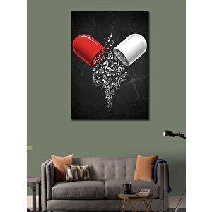 Kanvas Tablo Açılan Kapsül Ve Semboller 100x140 cm